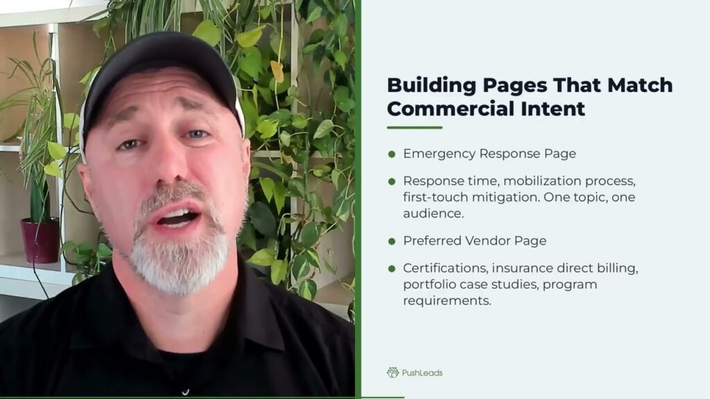 What SEO keywords for commercial storm damage restoration actually convert into signed contracts?